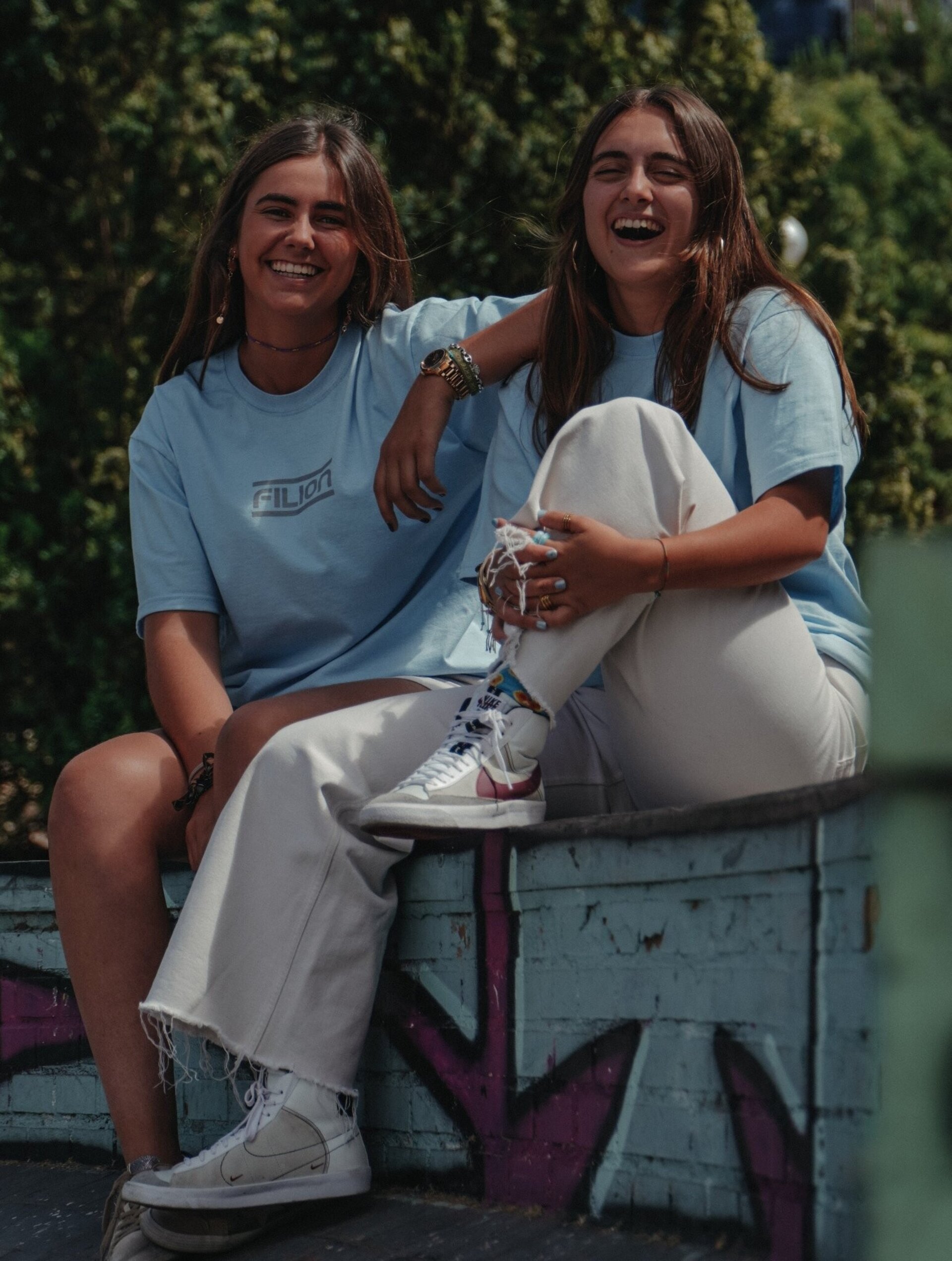 LIGHT BLUE TEE- TROUBLE IN PARADISE - 5